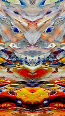 Fototapeta premium Abstract art background . Hand painting artwork . Canvas . 