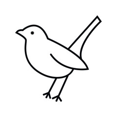 Bird vector line icon. Best for logo design.