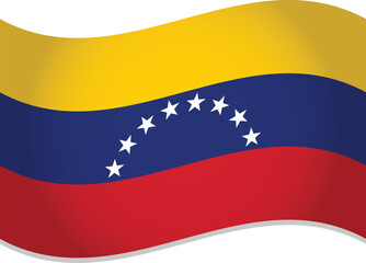 Venezuela National Flag Waving Vector