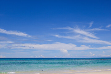 beach with blue sky