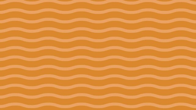 Retro orange wavy pattern loop, vintage 70s style motion background, seamless abstract wave animation for video transitions