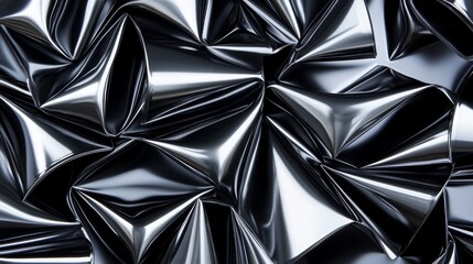 Mesmerizing metallic sheen, a closeup of reflective metal surface, capturing the interplay of light and texture