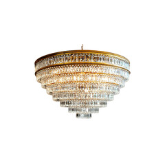 Elegant Crystal Chandelier with Gold Accents