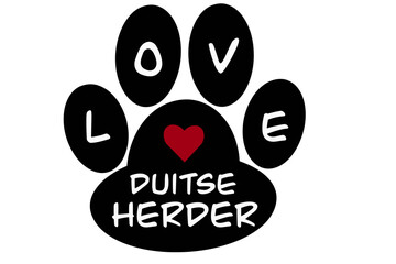 Vector of a dog paw print with the word 