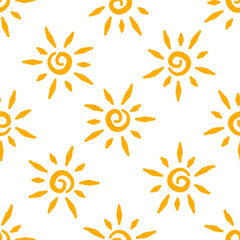 sun pattern background. hand drawn sun pattern background. childish pattern background. sun pattern for kids background.