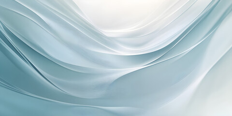 Soft swirls of blue and white create an abstract background resembling ocean waves, evoking a sense of calm and tranquility