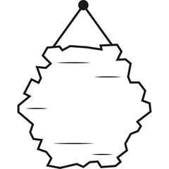 Hand Drawn Wooden Sign