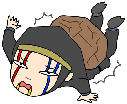 忍者キャラクター - 忍びの者・重荷・重し・重圧・プレッシャー