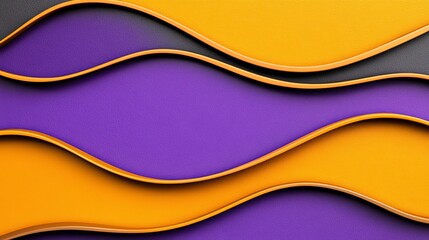Fototapeta premium Abstract Purple Orange Curved Lines Pattern Design Background