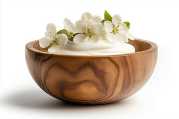 Fresh natural homemade organic yogurt 