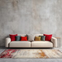 Cozy Bohemian Industrial Living Room Design