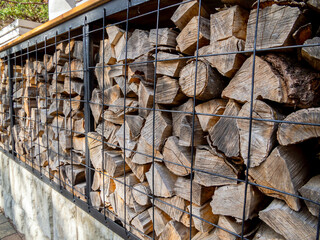 Storing firewood in the base