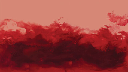 Abstract Watercolor Background with dark Red and Pink Hues.
