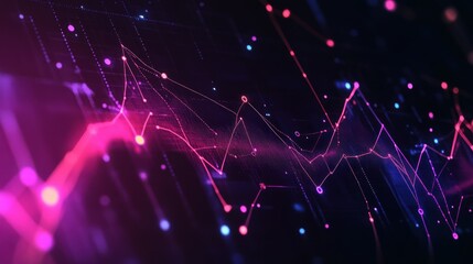 Digital technology market analysis graph, financial chart, stock business background wallpaper AI generated image