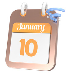 January Gold Tornado Icon 3d Day 10