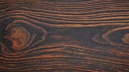 A rich black and dark brown wood texture highlights the natural beauty of permanent wood, perfect for various design projects. This versatile wood texture offers ample copy space.