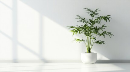 Interior plant mock-up template with a clean white fill background allows for versatile design applications, ideal for presenting your interior plant concepts in an appealing manner.