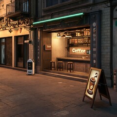 Naklejka premium street at night