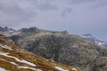 Obraz premium Beautiful landscape in the Swiss Alps.