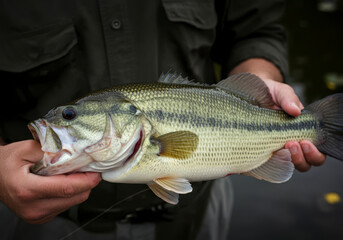 Obraz premium Big Bass Largemouth - Wild fishing concept