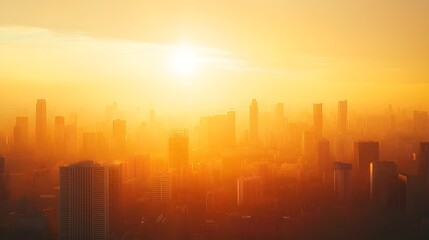 Captivating Cityscape at Sunrise   Embracing the Energy of New Beginnings
