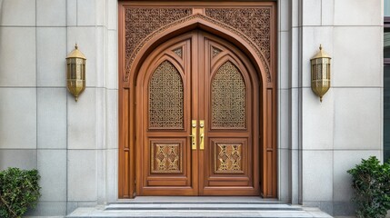 Elegant Wooden Doors with Intricate Designs