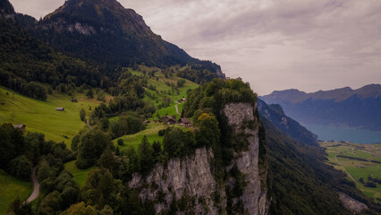 Beautiful landscape in the Swiss Alps.