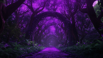 Mystical purple forest