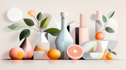 Everyday Life Arrangement of Objects in Soft Colors