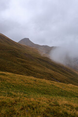 A mysterious atmosphere in the Swiss Alps! An extremely beautiful landscape in the autumn season.