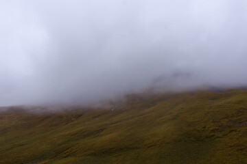 A mysterious atmosphere in the Swiss Alps! An extremely beautiful landscape in the autumn season.