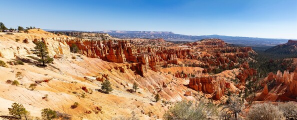 Brice Canyon, Utah, USA National Park panoramic view