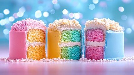 Layered cake with each tier representing an investment option, diverse growth, long-term stability