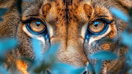 Close up Lion Eyes in Jungle Wildlife Photography Animal Portrait Nature