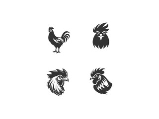 premium hen logo set vector, vector and illustration,