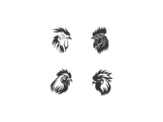 premium hen logo set vector, vector and illustration,