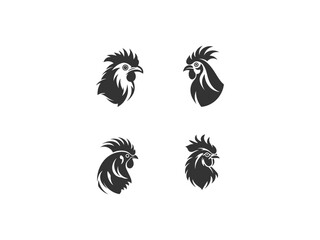 premium hen logo set vector, vector and illustration,