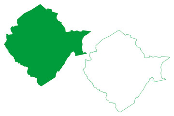 Obraz premium Pintadas municipality (Bahia state, Municipalities of Brazil, Federative Republic of Brazil) map vector illustration, scribble sketch Pintadas map