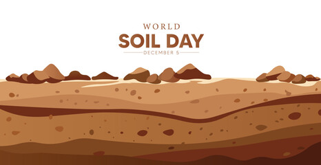 World Soil Day 5 December vector poster