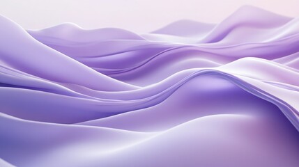 Fototapeta premium Soft Lavender Fabric Waves in Abstract Background