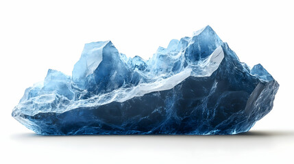 Obraz premium Large Iceberg Isolated on White Background, glacier, frozen, cold, winter, arctic
