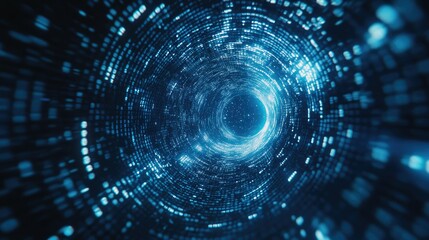 Obraz premium Digital Tunnel of Light and Data Flow
