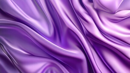 Fototapeta premium Elegant Purple Fabric Flowing in Soft Drapes