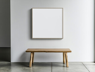 Aesthetic Clean Graphic White Blank Photo Frame Mockup template with Minimalist Decoration