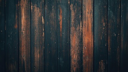 Obraz premium Dark wooden texture creates a rich and warm background, emphasizing the unique characteristics of the wood grain. This dark wooden texture offers a perfect canvas with ample copy space.