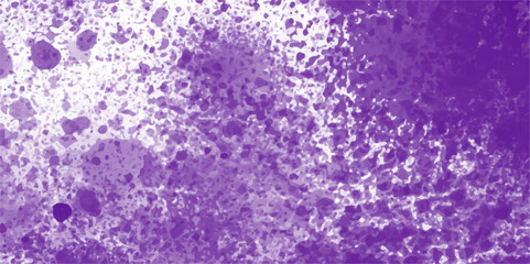 purple splatter watercolor hand drawn background. Violet color powder explosion, isolated on white Cosmetic Powder Scattered Copy Space messy.  Lilic art background light violet and purple colors.