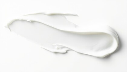 Cream smears on white background.