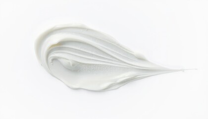 Cream smears on white background.