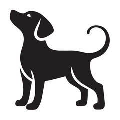 dog silhouette vector illustration isolated white background