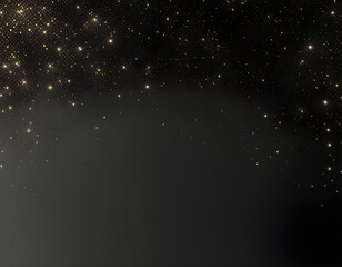 Fototapeta premium Realistic vector black background. Shiny black horizontal backdrop Glittering backround.